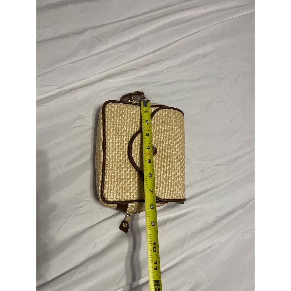 Etienne Aigner Handbag Women's Beige‎ Woven Straw Shoulder Strap Bag - Picture 8 of 8